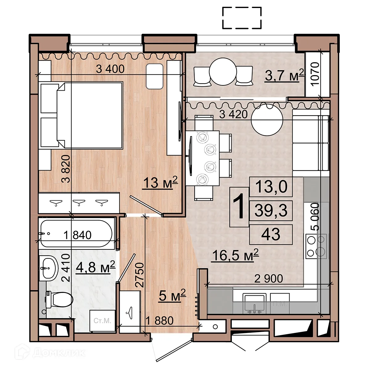Фото квартиры в ЖК Гранд комфорт