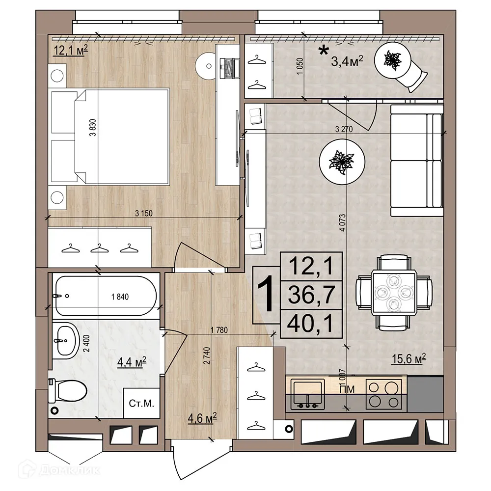 Фото квартиры в ЖК Гранд комфорт