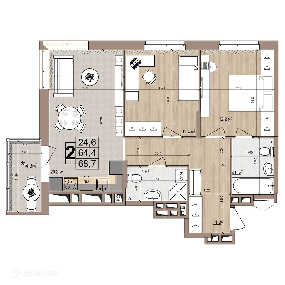 Фото квартиры в ЖК Гранд комфорт