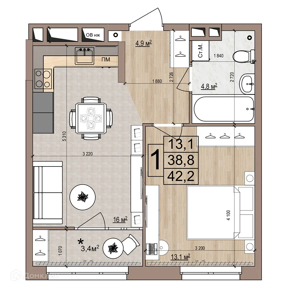 Фото квартиры в ЖК Гранд комфорт