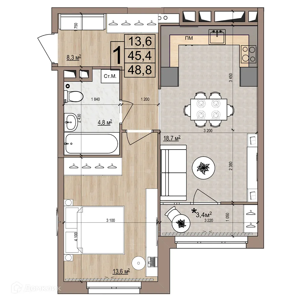 Фото квартиры в ЖК Гранд комфорт