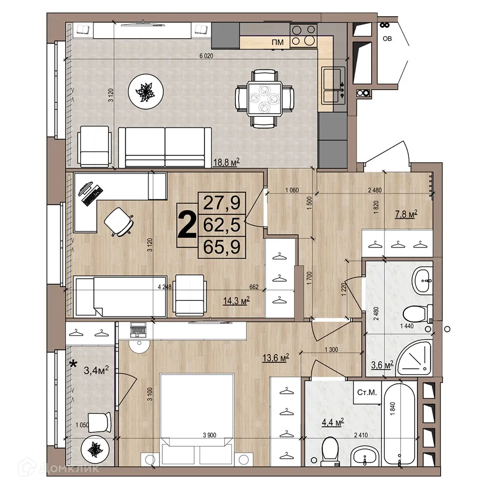 Фото квартиры в ЖК Гранд комфорт