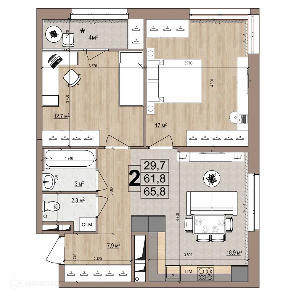 Фото квартиры в ЖК Гранд комфорт