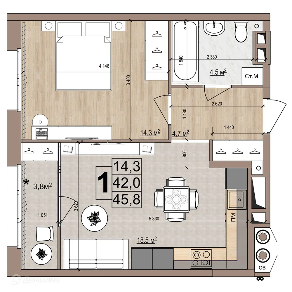 Фото квартиры в ЖК Гранд комфорт