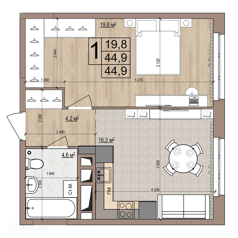 Фото квартиры в ЖК Гранд комфорт