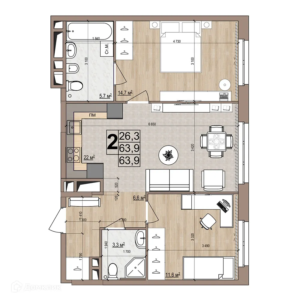 Фото квартиры в ЖК Гранд комфорт