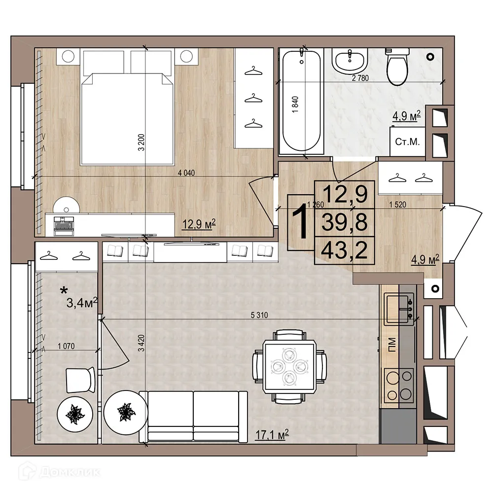 Фото квартиры в ЖК Гранд комфорт