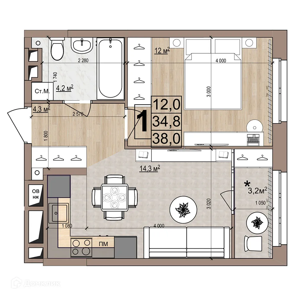 Фото квартиры в ЖК Гранд комфорт