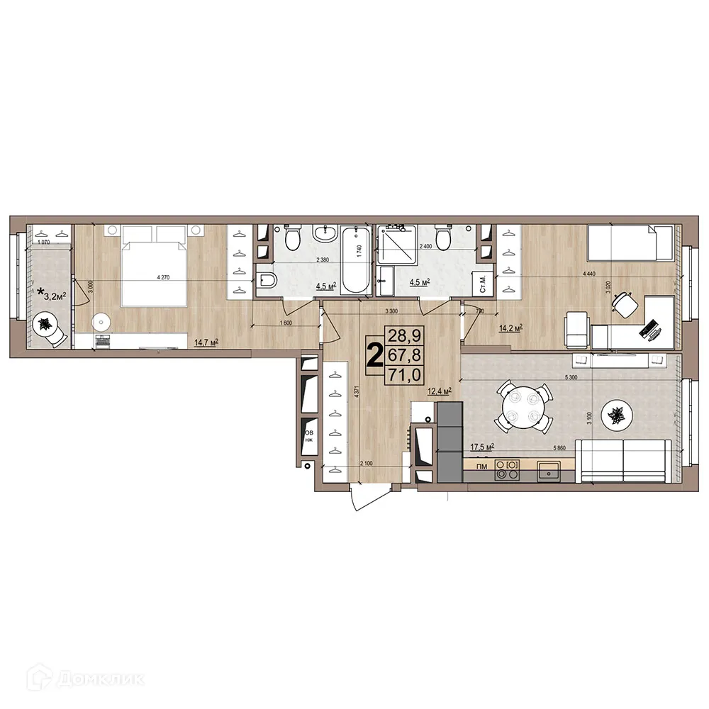 Фото квартиры в ЖК Гранд комфорт