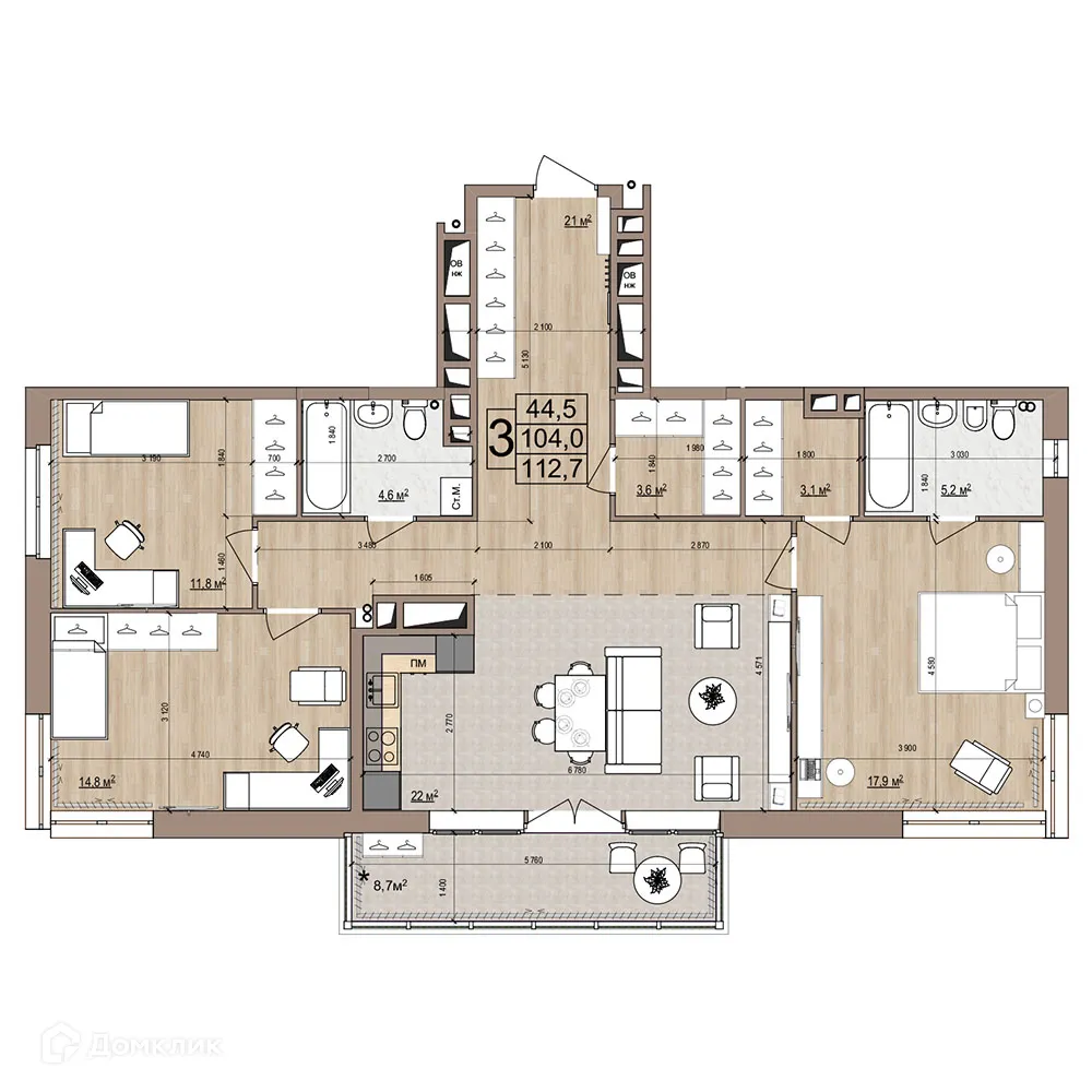 Фото квартиры в ЖК Гранд комфорт