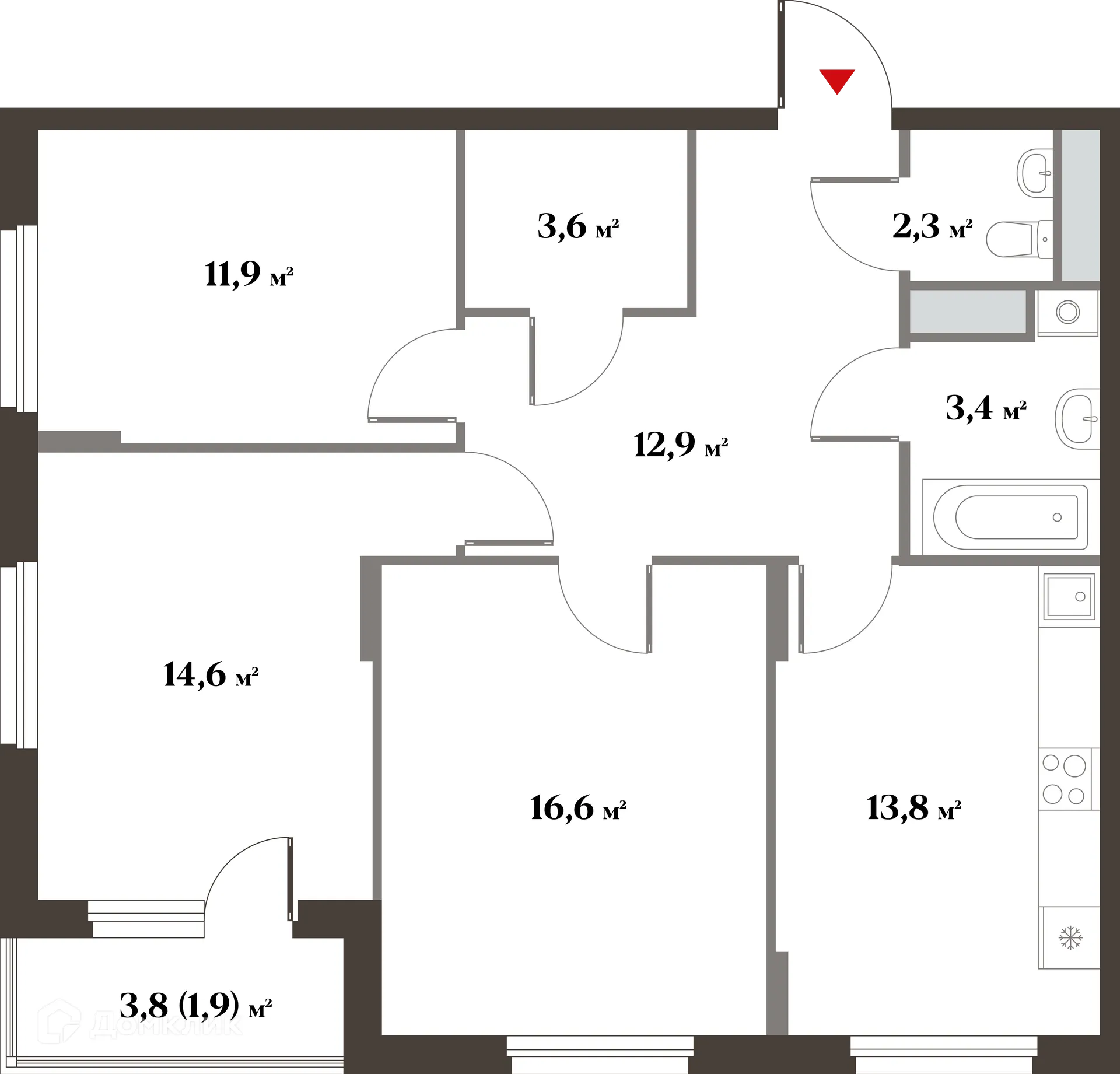 Фото квартиры в ЖК 8 Клёнов (миниполис 8 Клёнов)