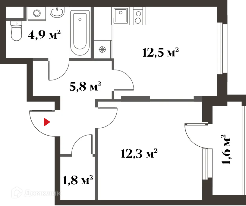 Фото квартиры в ЖК 8 Клёнов (миниполис 8 Клёнов)