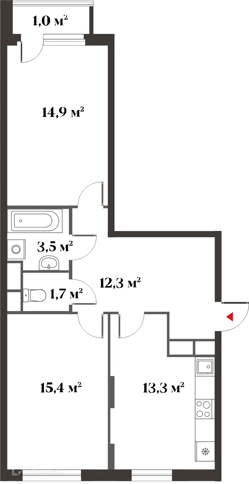 Фото квартиры в ЖК 8 Клёнов (миниполис 8 Клёнов)