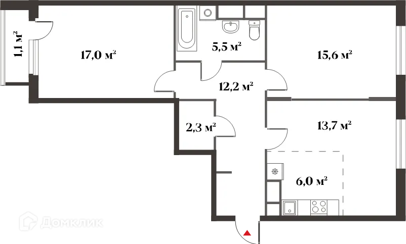 Фото квартиры в ЖК 8 Клёнов (миниполис 8 Клёнов)
