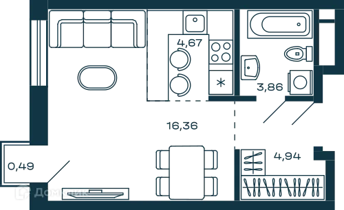 Фото квартиры в ЖК Жилой дом М-5