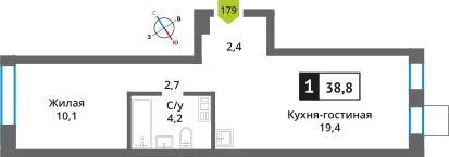 Фото квартиры в ЖК Никольский квартал Отрада