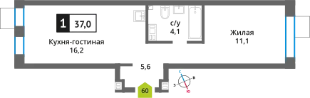 Фото квартиры в ЖК Никольский квартал Отрада