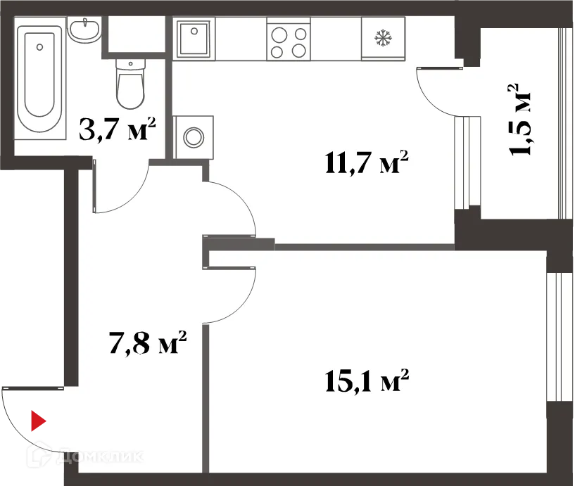 Фото квартиры в ЖК 8 Клёнов (миниполис 8 Клёнов)