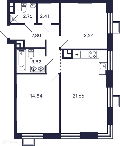 Фото квартиры в ЖК Квартал "Тетрис"