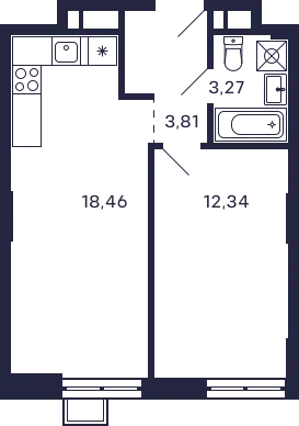 Фото квартиры в ЖК Квартал "Тетрис"