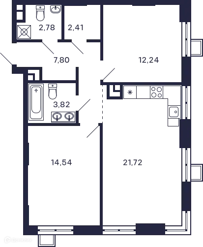 Фото квартиры в ЖК Квартал "Тетрис"