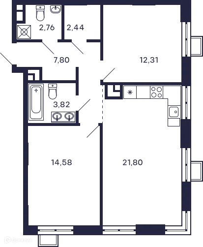Фото квартиры в ЖК Квартал "Тетрис"