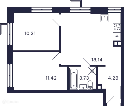 Фото квартиры в ЖК Квартал "Тетрис"