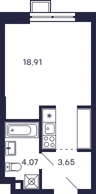 Фото квартиры в ЖК Квартал "Тетрис"