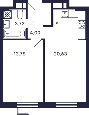 Фото квартиры в ЖК Квартал "Тетрис"