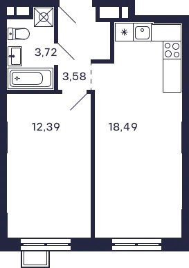 Фото квартиры в ЖК Квартал "Тетрис"