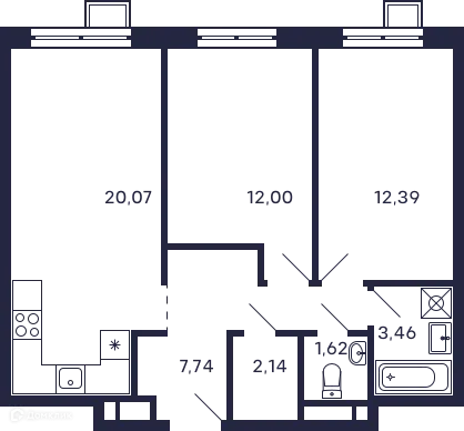 Фото квартиры в ЖК Квартал "Тетрис"