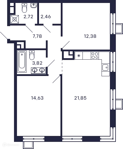 Фото квартиры в ЖК Квартал "Тетрис"