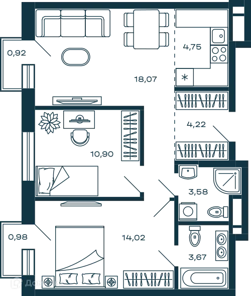 Фото квартиры в ЖК Жилой дом М-5