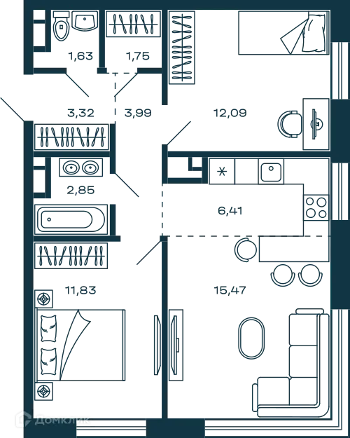 Фото квартиры в ЖК Жилой дом М-5
