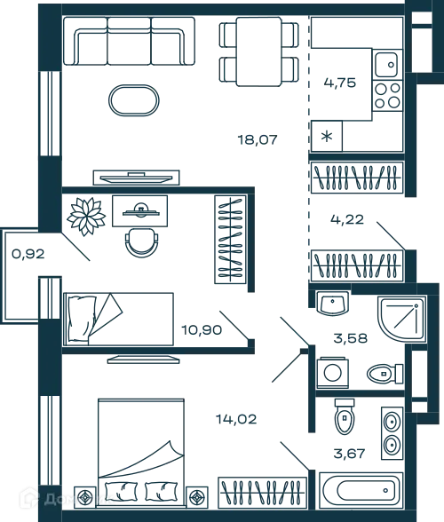 Фото квартиры в ЖК Жилой дом М-5