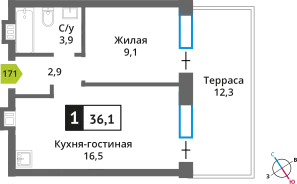 Фото квартиры в ЖК Никольский квартал Отрада