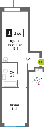 Фото квартиры в ЖК Никольский квартал Отрада