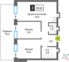 Фото квартиры в ЖК Никольский квартал Отрада