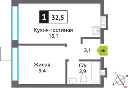 Фото квартиры в ЖК Никольский квартал Отрада