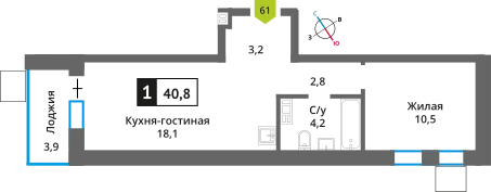 Фото квартиры в ЖК Никольский квартал Отрада