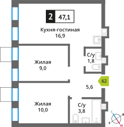 Фото квартиры в ЖК Никольский квартал Отрада