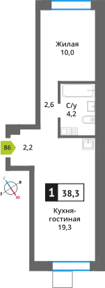 Фото квартиры в ЖК Никольский квартал Отрада