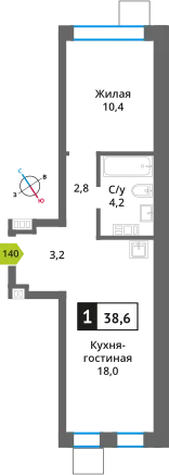 Фото квартиры в ЖК Никольский квартал Отрада