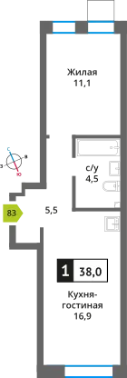 Фото квартиры в ЖК Никольский квартал Отрада