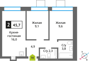 Фото квартиры в ЖК Никольский квартал Отрада
