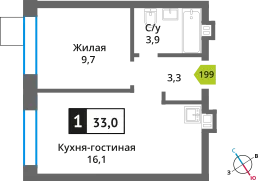 Фото квартиры в ЖК Никольский квартал Отрада