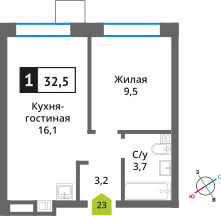 Фото квартиры в ЖК Никольский квартал Отрада