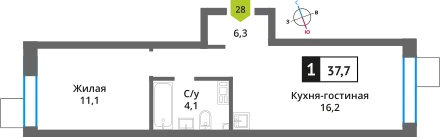 Фото квартиры в ЖК Никольский квартал Отрада