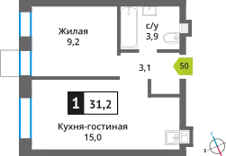 Фото квартиры в ЖК Никольский квартал Отрада