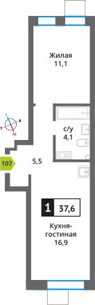 Фото квартиры в ЖК Никольский квартал Отрада